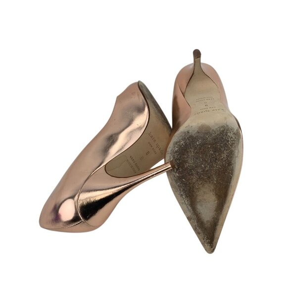 Kate Spade New York Metallic Rose Gold Stiletto Pumps Size 8 B - Picture 6 of 7